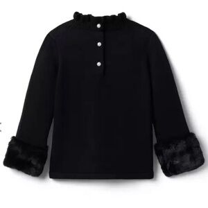 Janie and Jack Faux Fur Cuff Sweater